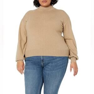 The Drop Women's Jaclyn Cutout-Back‎ Mock-Neck Sweater Plus Size 4X